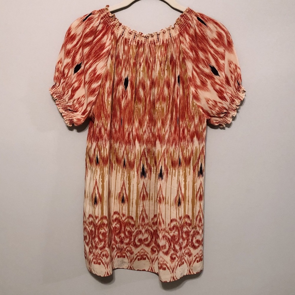 Joie masha ikat print top short sleeve tunic pink - Picture 2 of 8